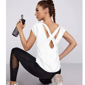 SHEIN Criss-cross Back Sports Tee Size 6